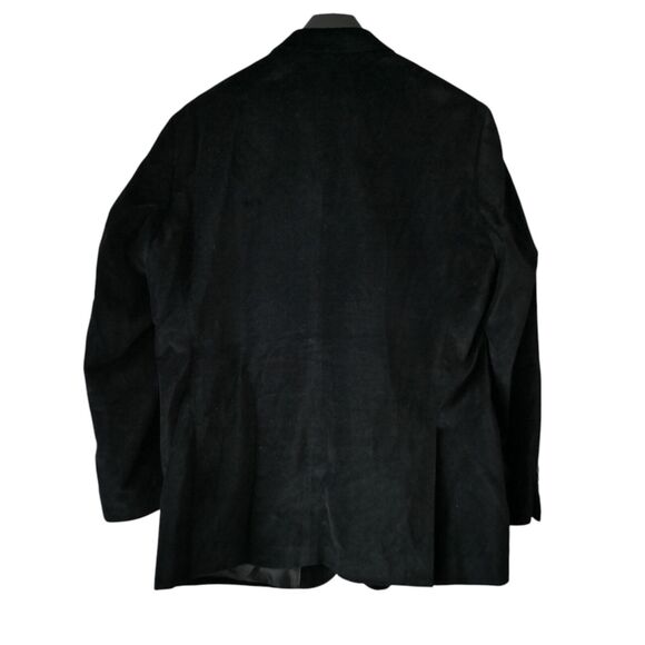 Portabella Fashion Slim Fit Black Velvet Blazer Men's 48L Dark Romantic Academia - Picture 3 of 5